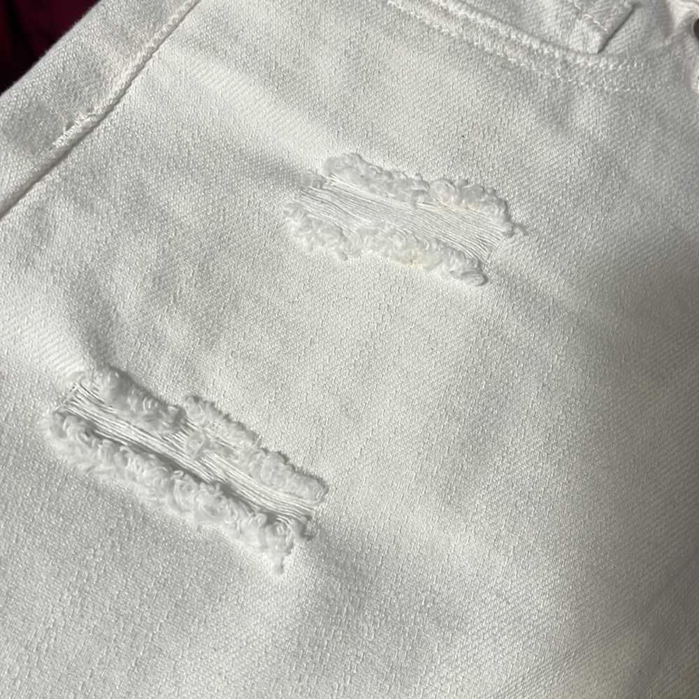 NWT BP White High Waist Distressed Mom Shorts Size 26 - Picture 4 of 10